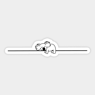 Koala sleeping- Line Art Sticker